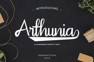 Arthunia Script: Bold Handwritten Elegance
