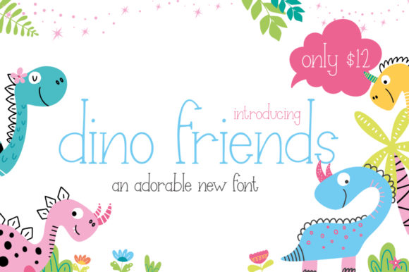 Dino Friends: A Playful Display Font with Purpose