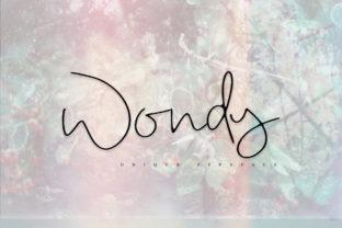 Wondy: A Handwritten Font with Organic Charm